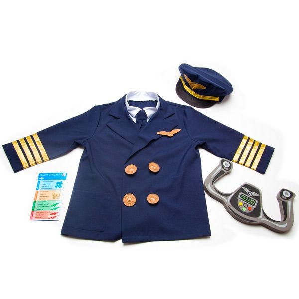Disfraz piloto de avion para juego de roles en niños